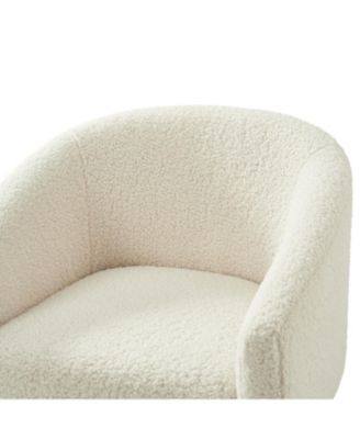 Modern Sebastian 30"W Boucle Armchair Solid Wood Leg