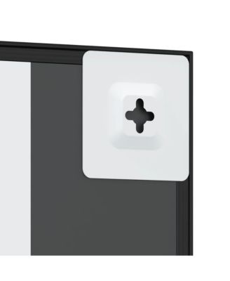 Wall Mirror Black Glass, Powder-Coated Iron Medium Durable