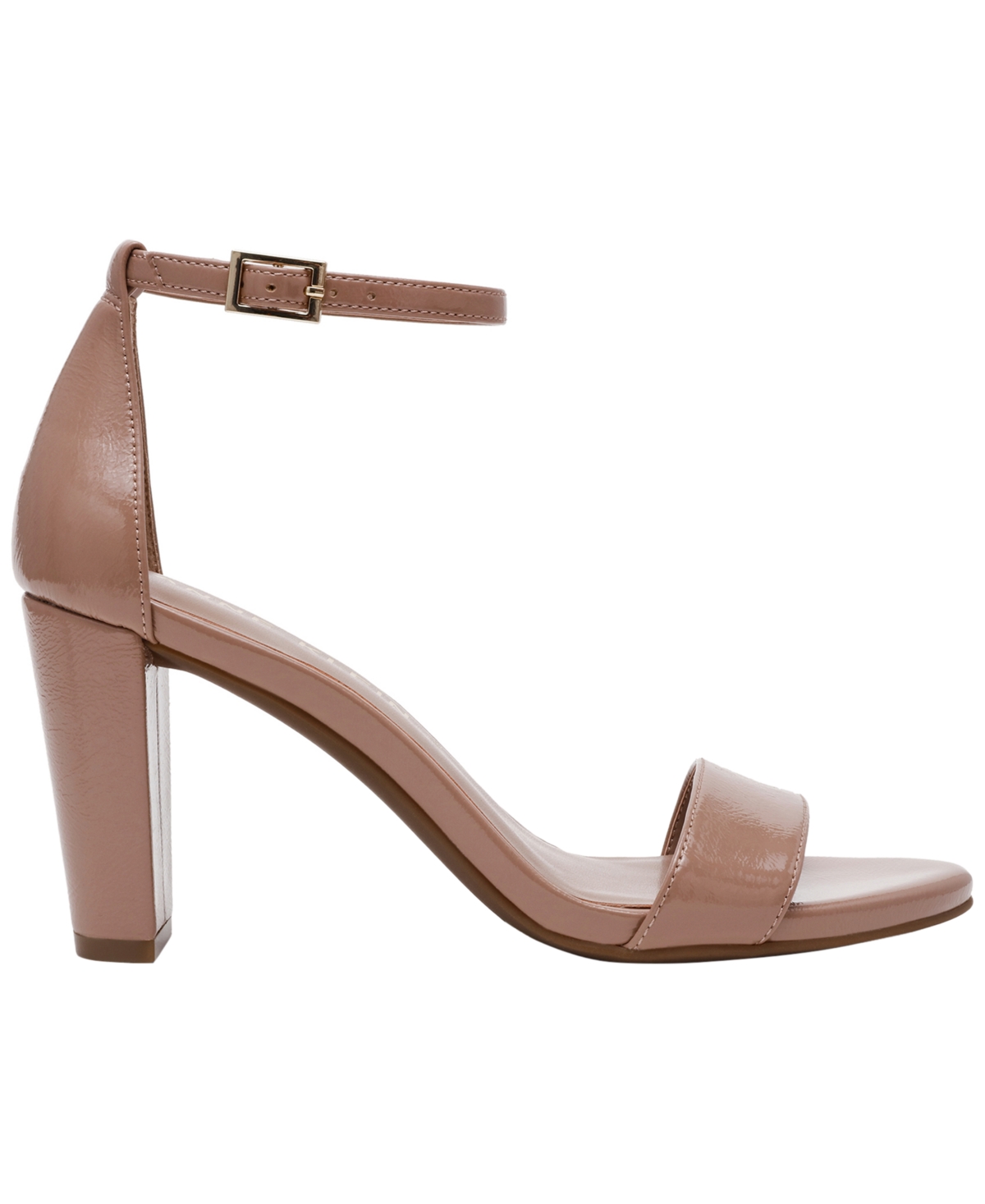 Anne Klein Women's Kourtney Two Piece Block Heel Dress Sandals In Nude