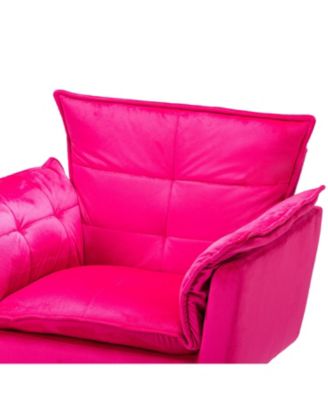 Velvet Accent Chair with Gold Legs