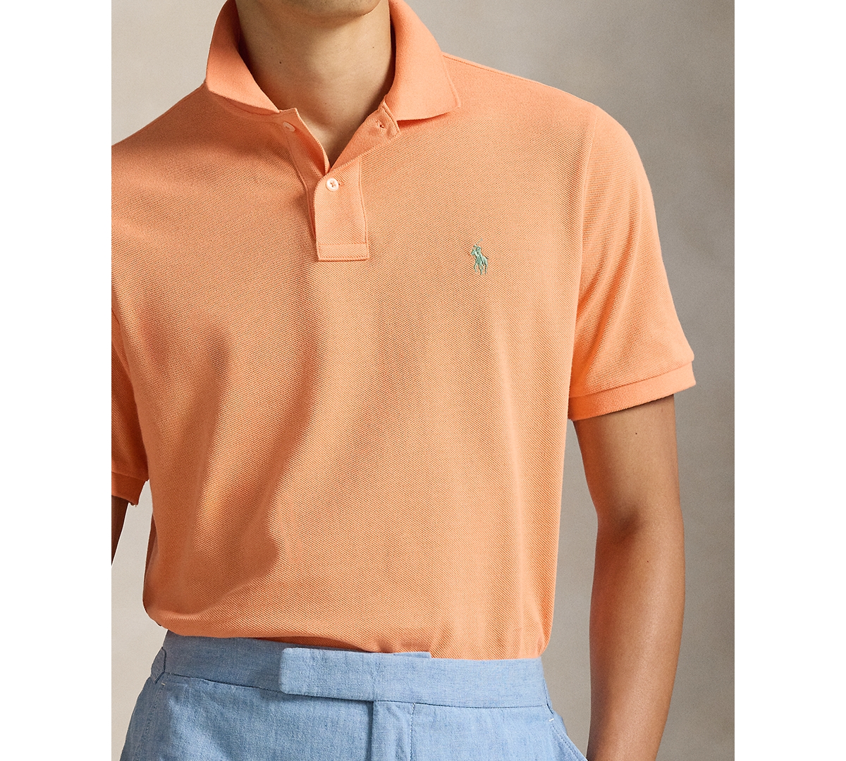 Polo Ralph Lauren The Iconic Mesh Polo Shirt In Orange