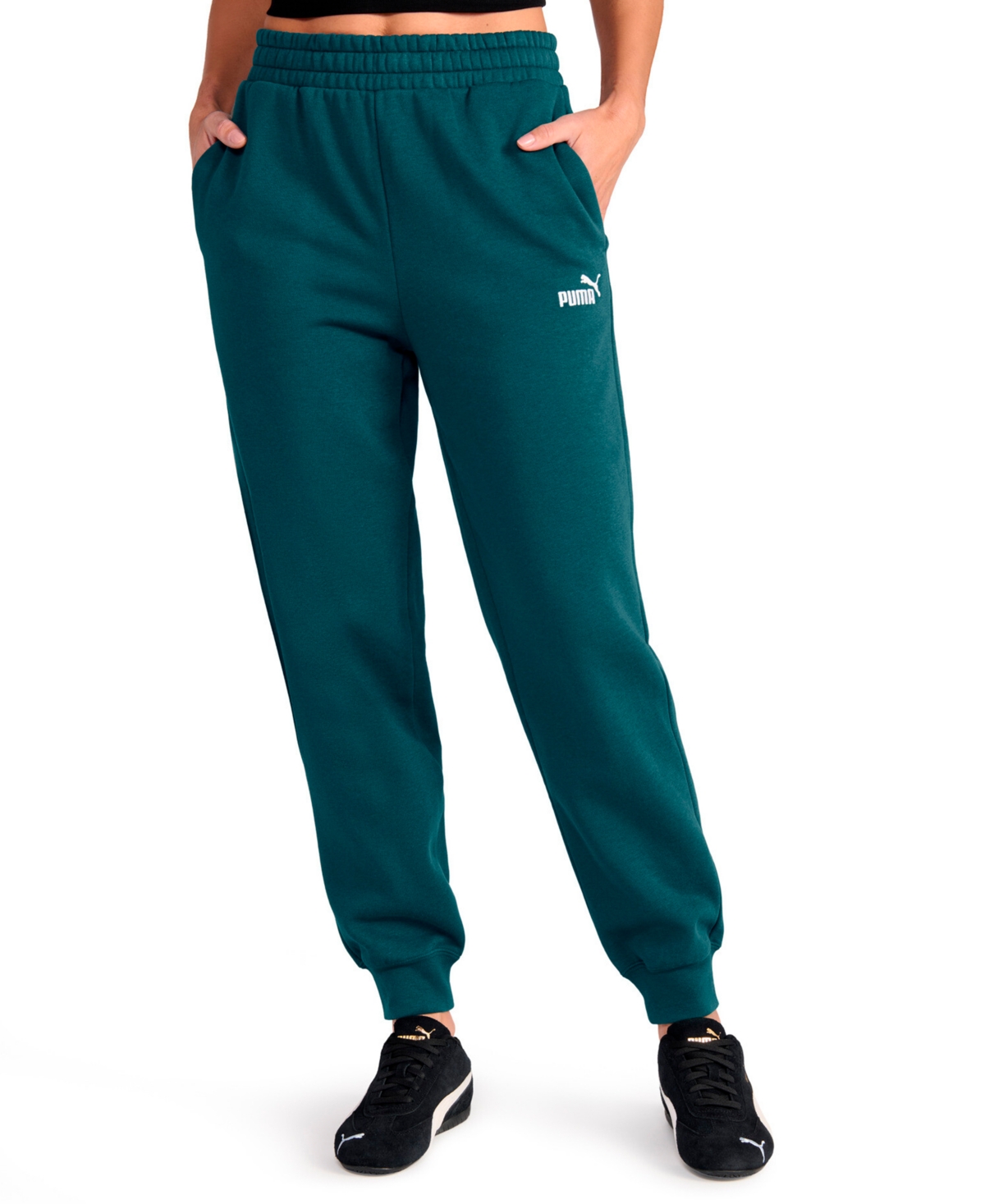 Puma Women's Small Logo Comfort Sweatpants In Green