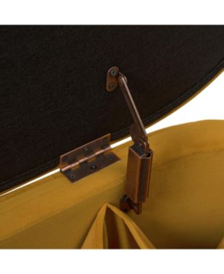 Sara Modern Storage Bench with Metal Legs and Channel Tufted