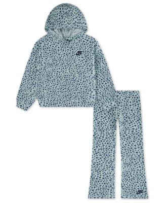 Nike - Toddler Girls' 2T-4T Animal Print Hoodie and Flared Pants, 2-Piece Set