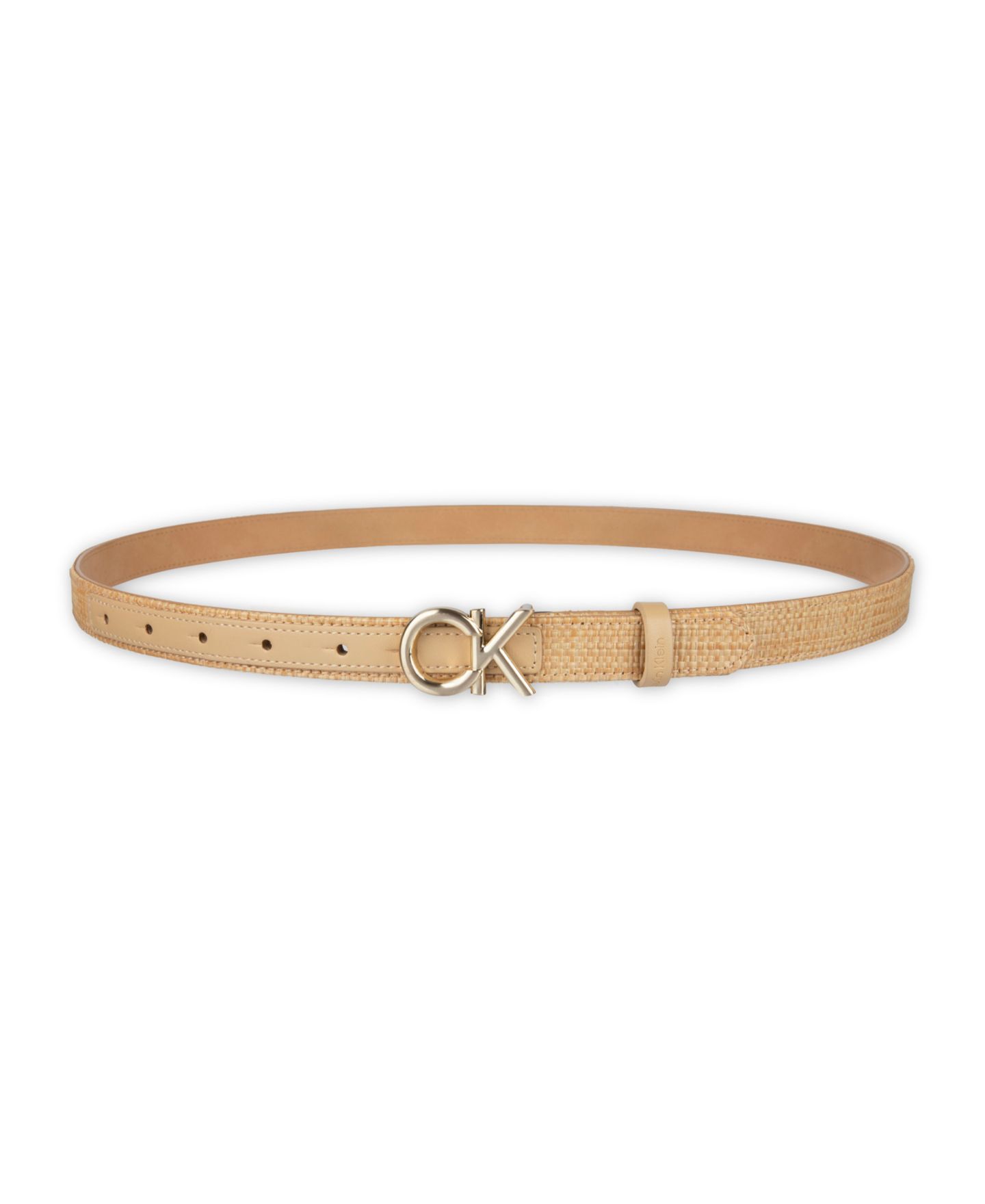 Женские ремни Calvin Klein Two Pack Belt Set - Skinny Monogram Buckle Belt and Harness Buckle Belt Set, цвет: Коньячный / Натуральный — фото 13