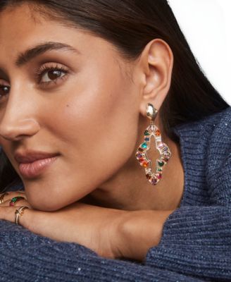 Abbie Crystal & Imitation Pearl Statement Earrings