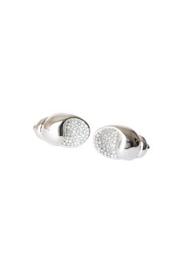 Classicharms Lexi Crystal Seashell Stud Earrings - Silver