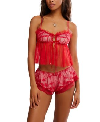 Women's Nightcall Boudoir Top and Shorts, 2-Piece Set