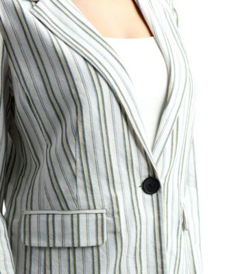 Junior's Resort Stripe Long-Sleeve Blazer