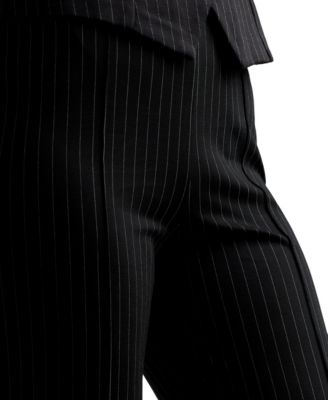Junior's Pinstripe Flare-Leg Pants