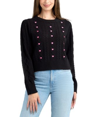 Junior's Crewneck Long-Sleeve Sweater