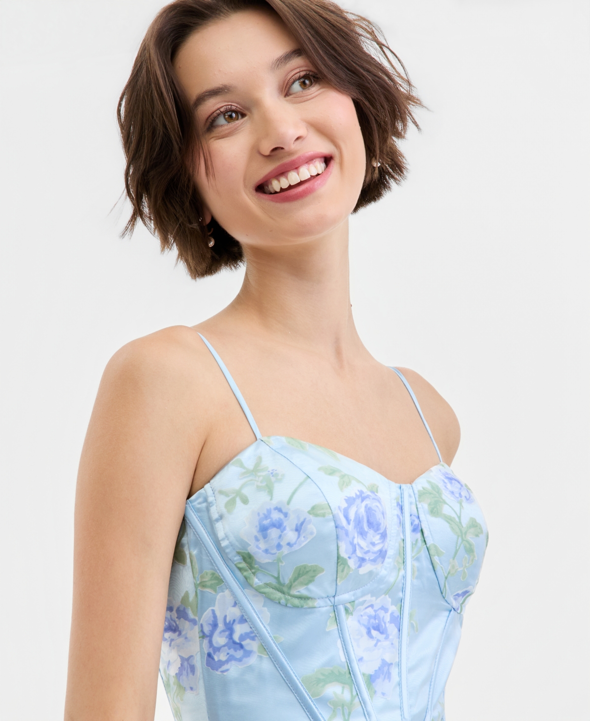 Say Yes Juniors' 3D Floral Embellished Ball Gown, Created for Macy's