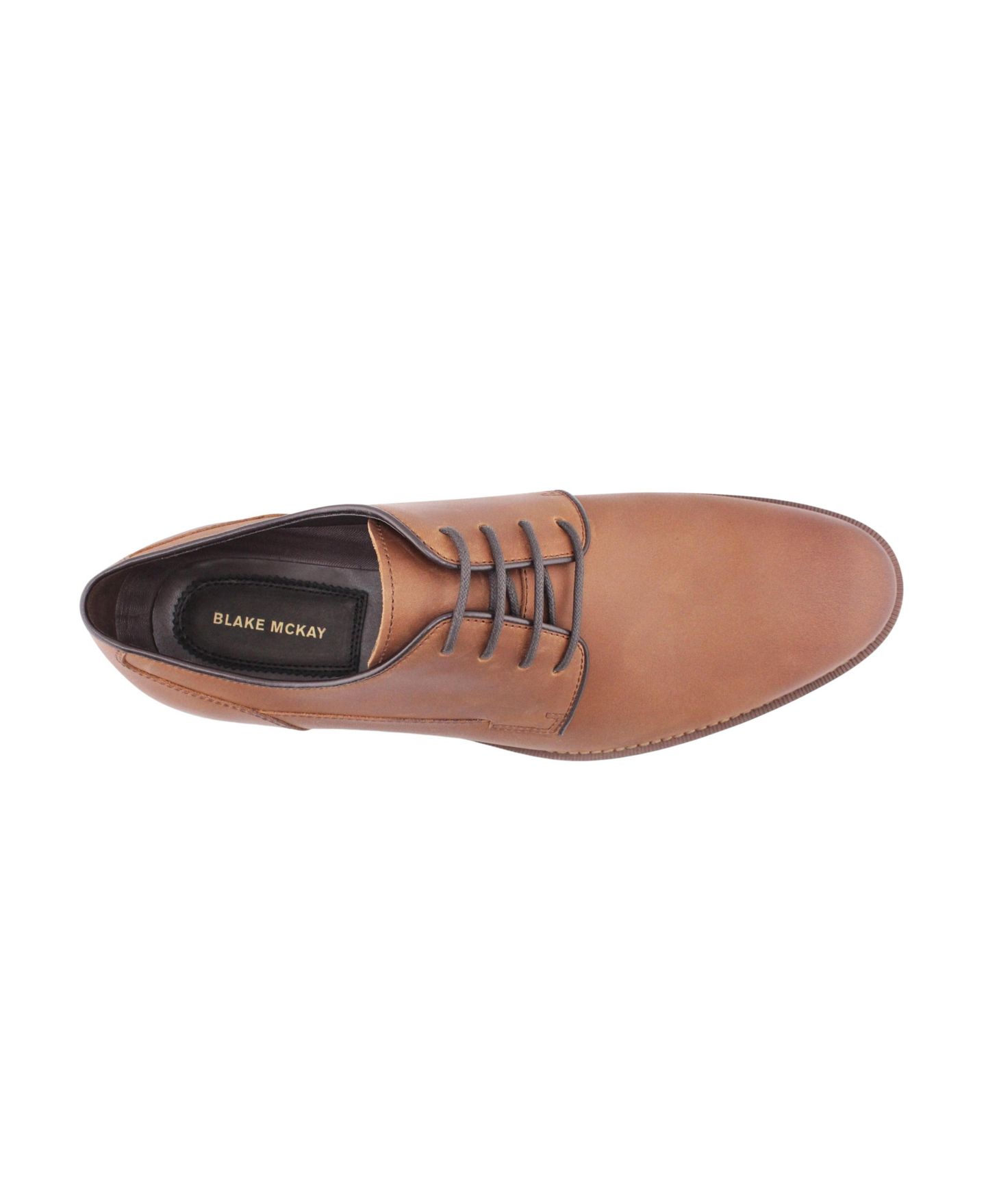 Мужское платье Blake McKay Hudson Dress Casual Lace-Up Plain Toe Leather Shoes, цвет: Рыжевато-коричневый — фото 3