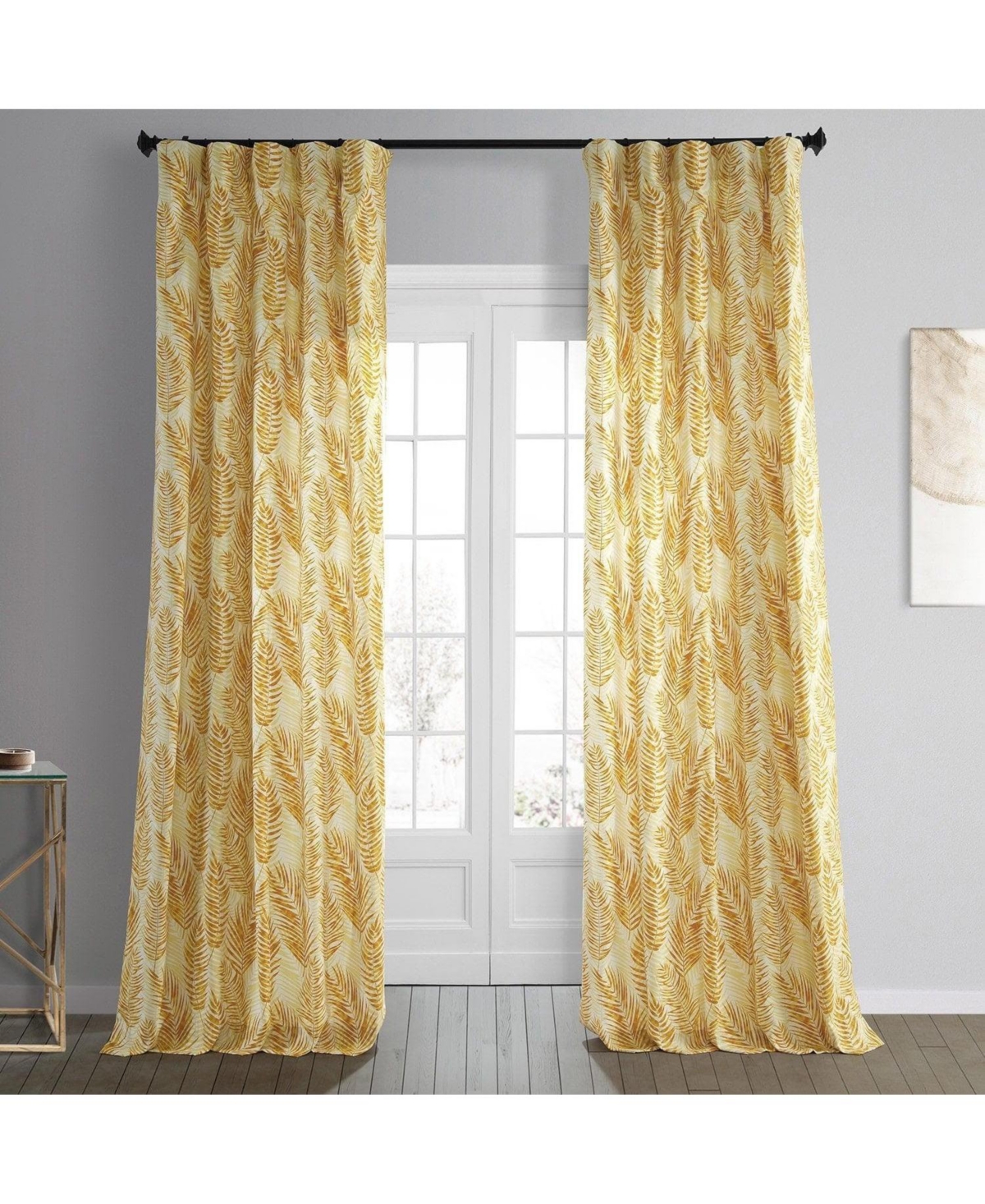 Half Price Drapes Kupala Floral Printed Cotton Room Darkening Curtain