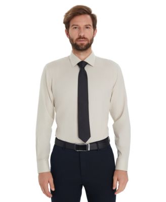 Alfani - Men's Herringbone Slim Fit Dress Shirt