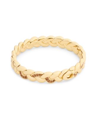 Faux Stone Signature C Braided Bangle Bracelet