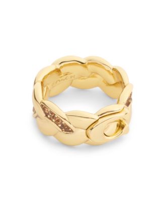Faux Stone Signature C Braided Band Ring