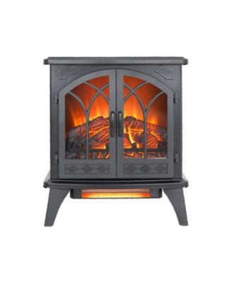 24 inch 3D  Flame Electric Infrared Quartz Fireplace Stove with remote control