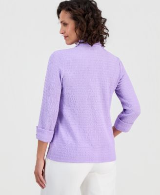 Women's, 3/4 Sleeve Button-Front Shirt, Regular & Petite