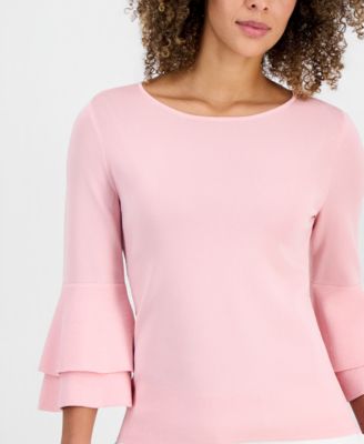 Women's Scoop-Neck Flare-Sleeve Sweater