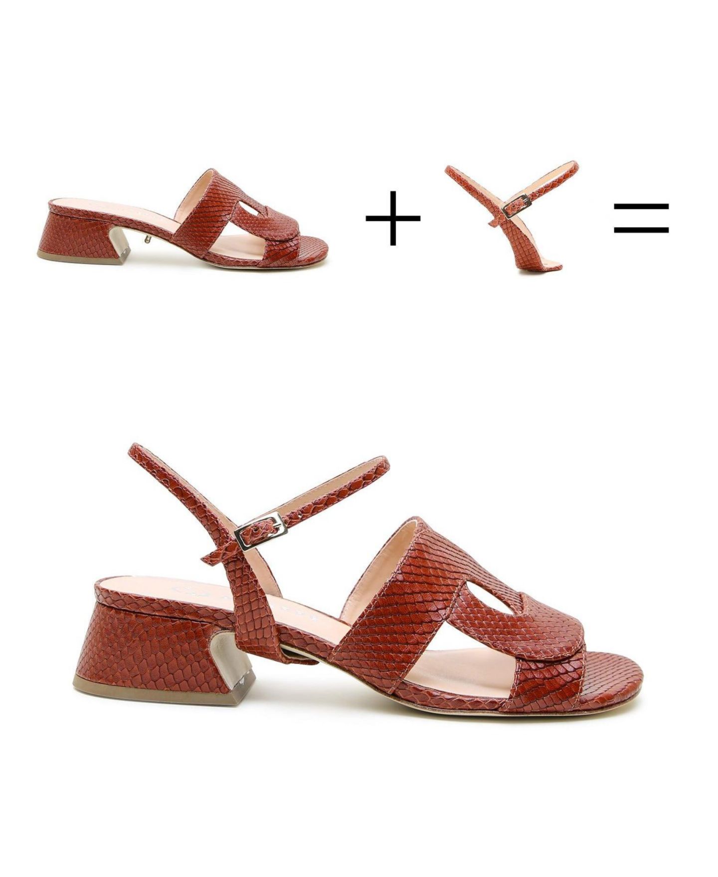 Женские сандалии Alterre Snake Amal Customizable, цвет: Коричневый змеиный — фото 5