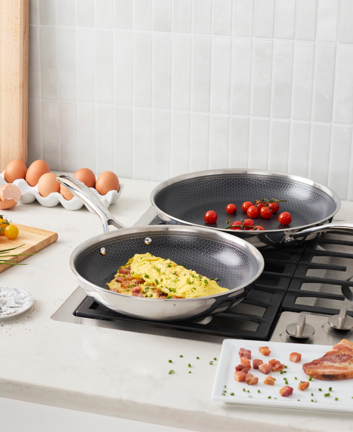 J.a. Henckels Paradigm Ceramic Stainless Steel 10" Dual Performance Fry Pan In Silver