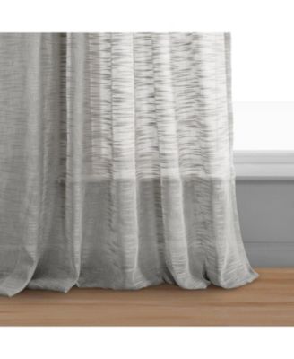 Faux Linen Sheer Curtain Pair (2 Panels)