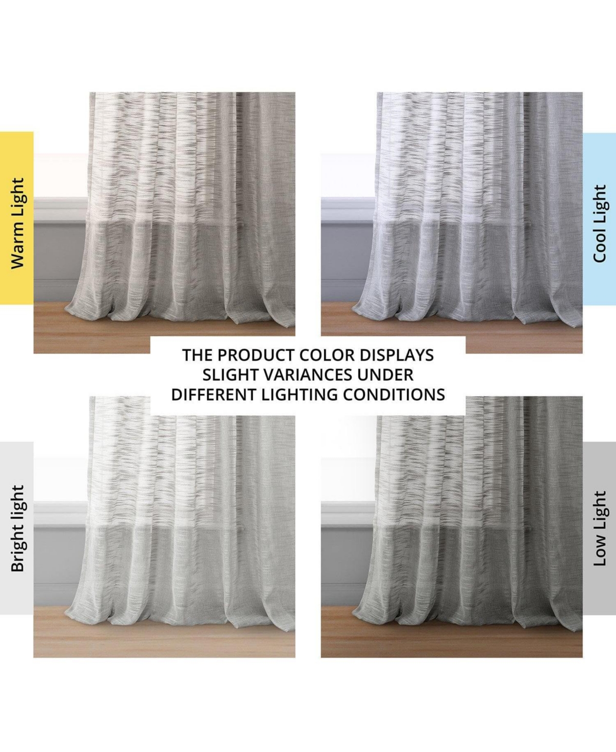 Half Price Drapes Faux Linen Sheer Curtain Pair (2 Panels