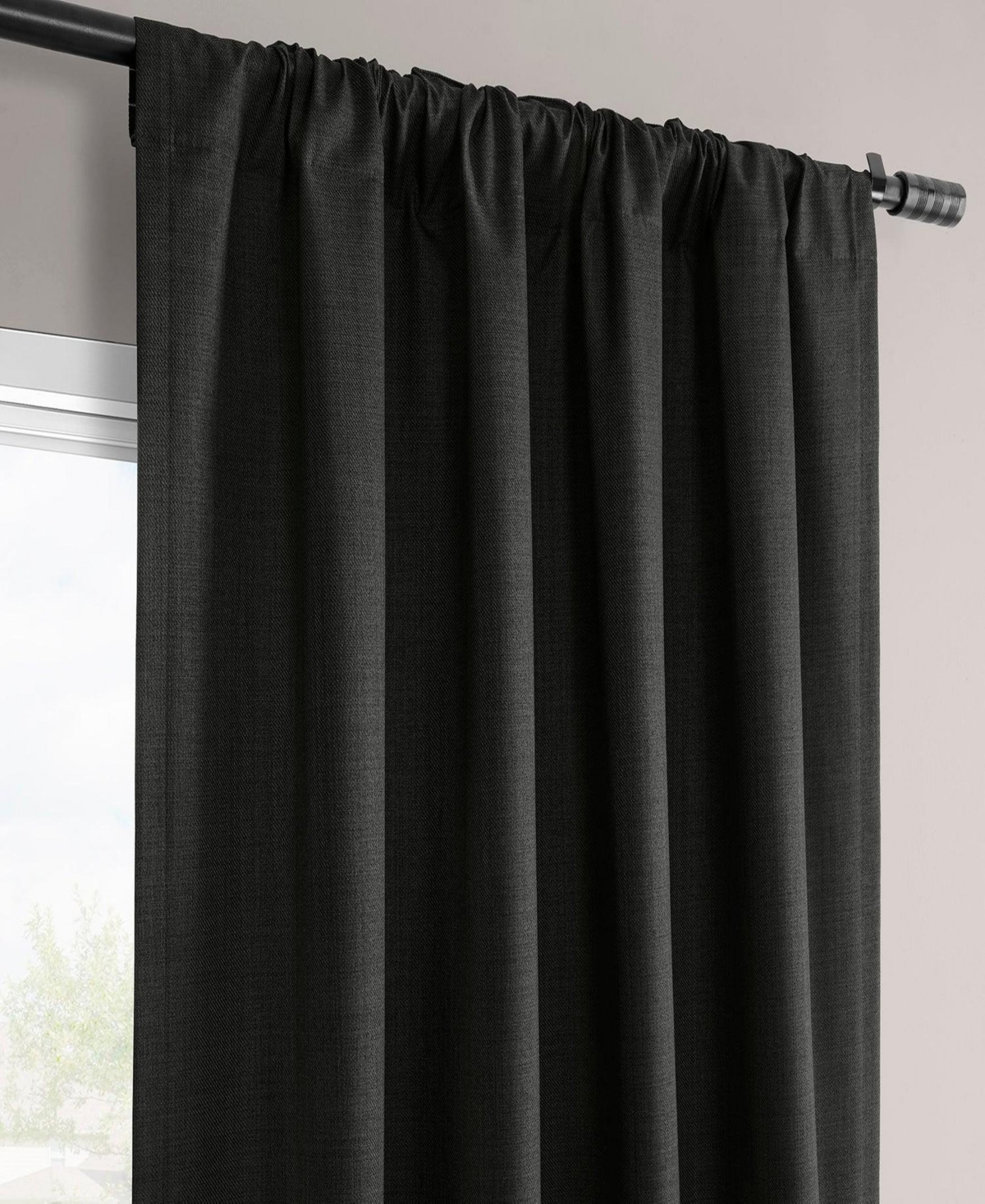 Half Price Drapes Vienna Basic Solid Curtains (2 Panel) Blackout For Bedroom & Living Room