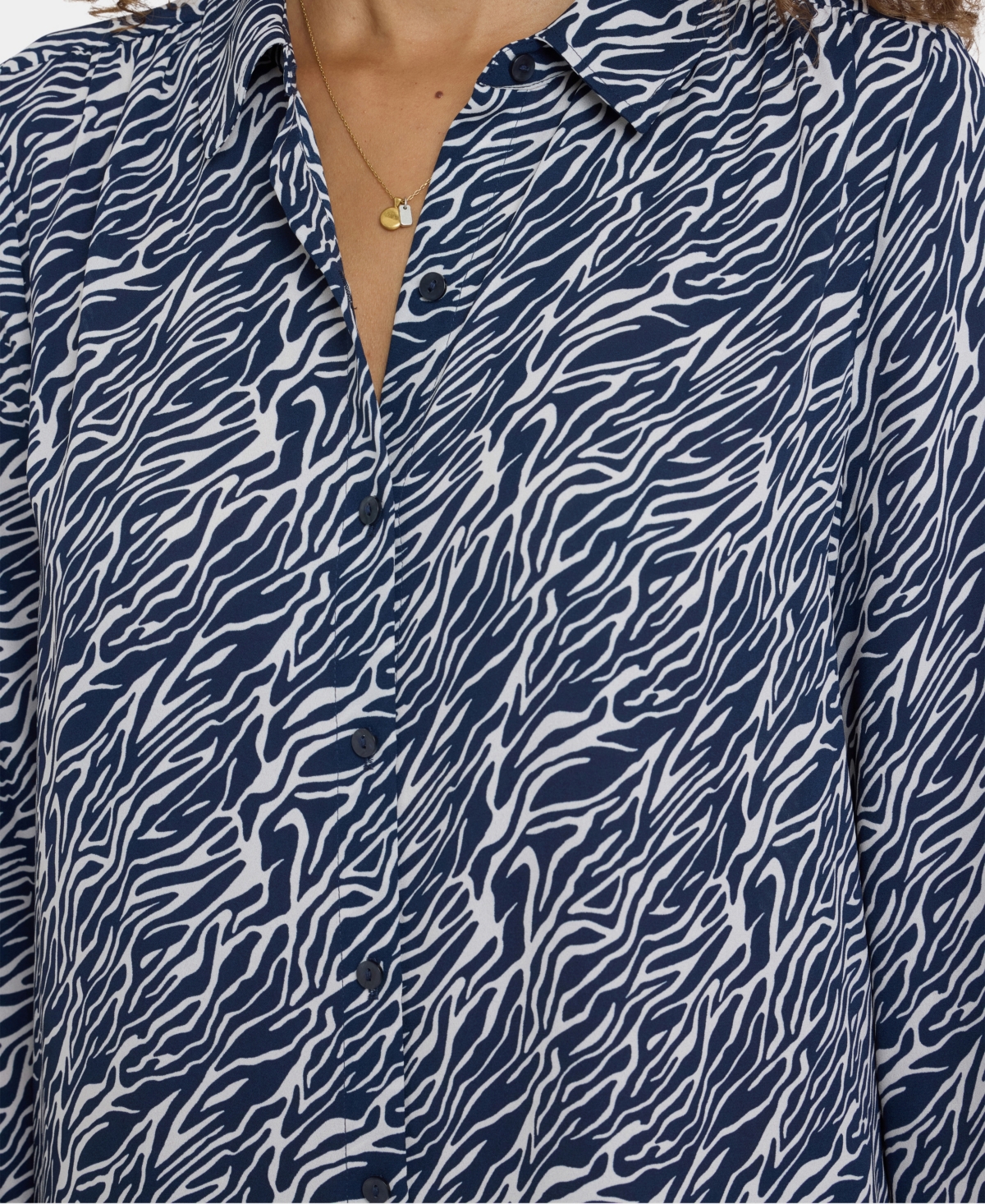 Nydj Women's Point Collar Modern Top In Multi