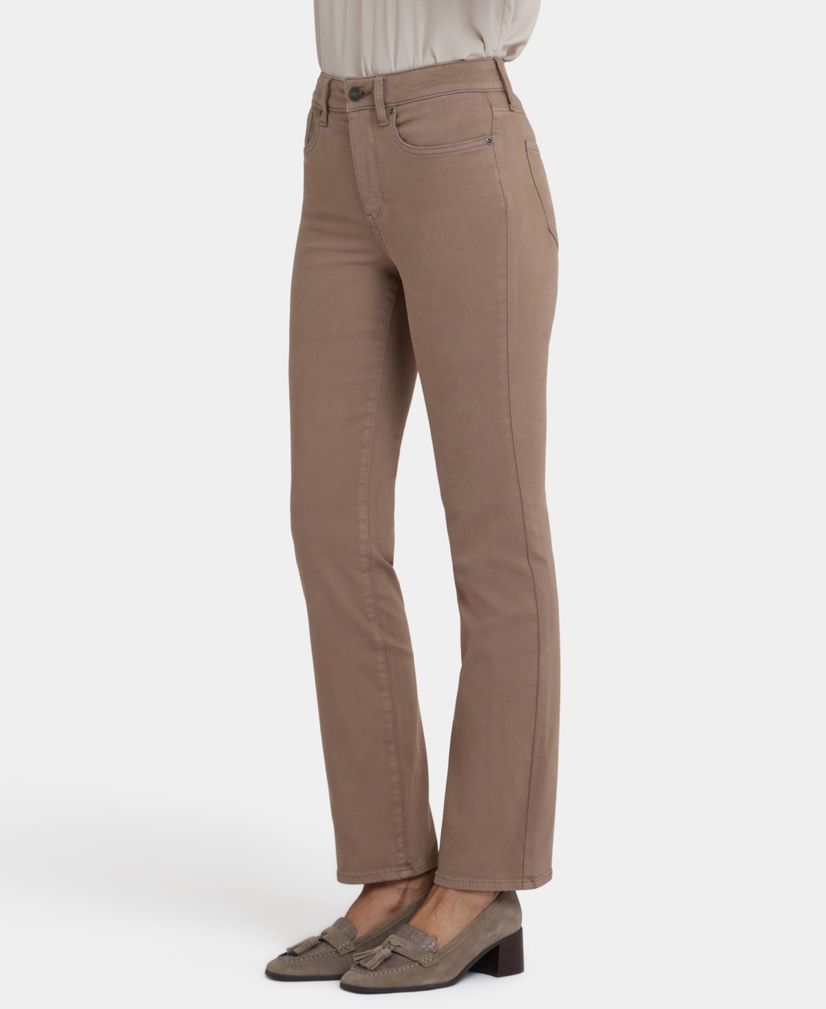 Nydj Women's High Rise Marilyn Straight Jeans In Brown