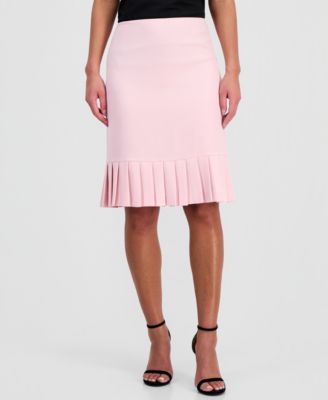 Women's Pleated-Hem Midi Skirt