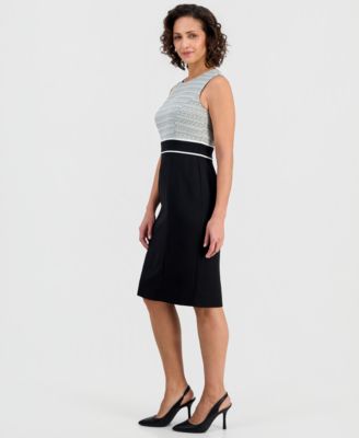 Women's Banded Sleeveless Sheath Dress