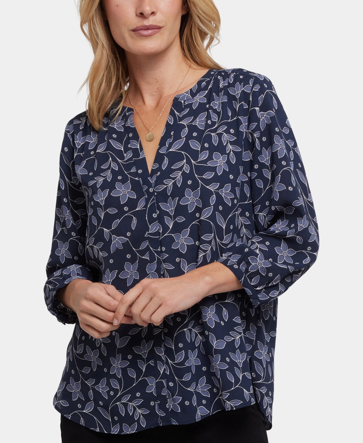 Nydj Women's Pintuck Long Sleeve Top