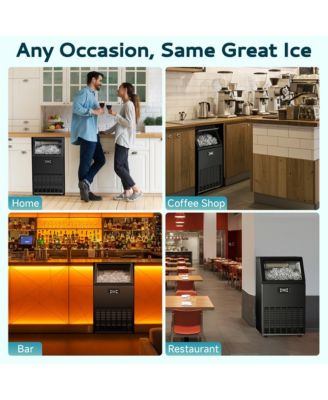 33-lb Ice Storage Capacity 100-lb Ice Per day Cubed Ice Maker (Black)