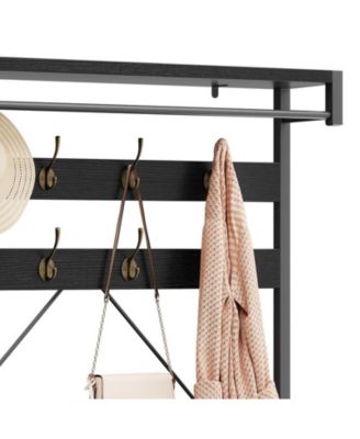 Hallway coat rack shoe bench