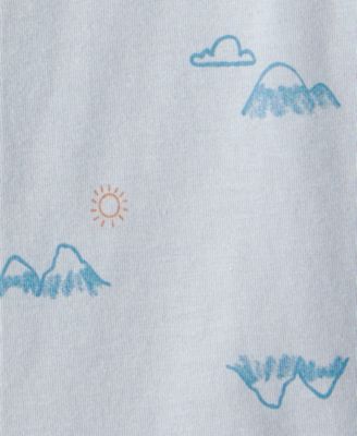 Baby Boys' Travel Printed Snap-Up Romper