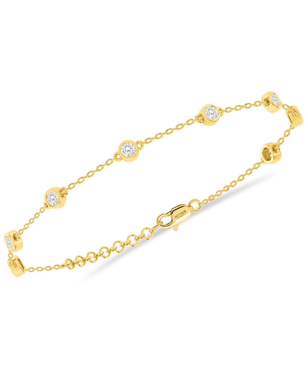 Forever Grown Diamonds Lab-grown Diamond Bracelet (1 Ct. T.w.) In Sterling Silver (also In 14k Gold Plated Sterling Silver) In Gold