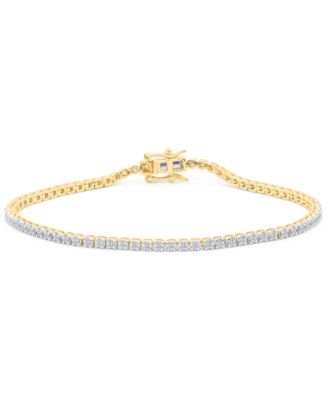 Forever Grown Diamonds Lab-Grown Diamond Bracelet 1 ct tw in Sterling Silver also in 14k Gold Plated Sterling Silver - Gold-Plated Sterling Sil 500$