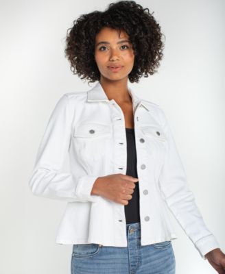 Liverpool Los Angeles - Women's Fit and Flare Trucker Denim Collar Jacket