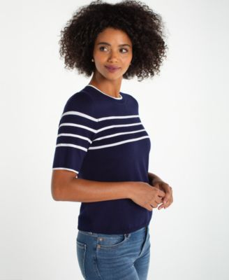 Women's Short-Sleeve Crew Neck Sweater