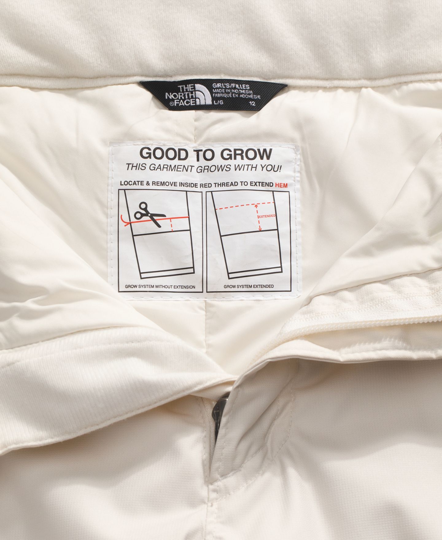 Брюки The North Face Freedom Insulated Zip Fly Pants для девочек, цвет: Белый дюнный — фото 7