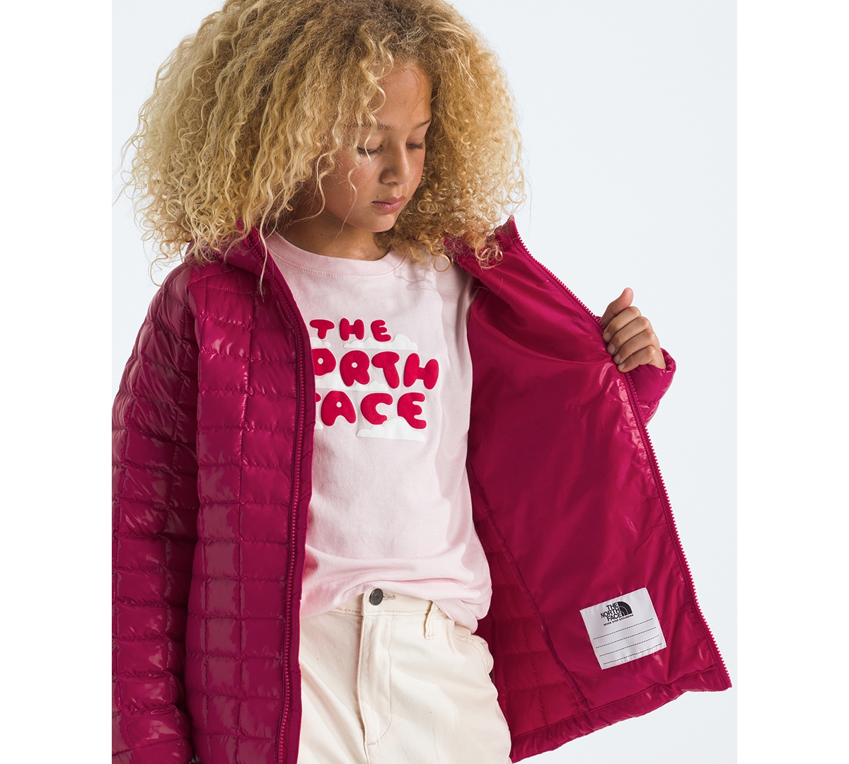The North Face Boys And Girls Xs-xxl Hooded Jacket In Pink