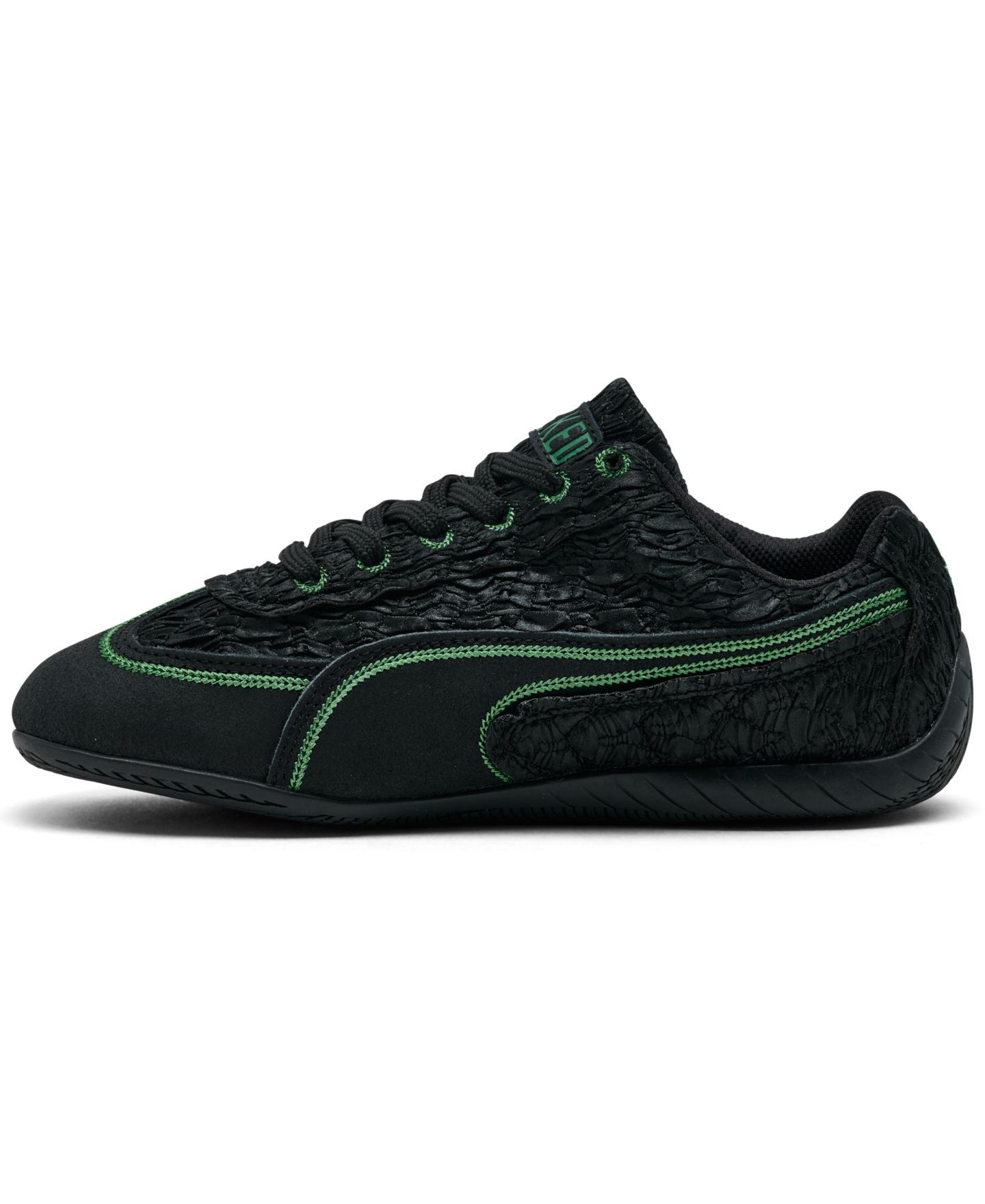 Детские кроссовки Puma Big Kids Wicked Speedcat Elphie Casual, цвет: Чёрный / Тёмно-зелёный — фото 3