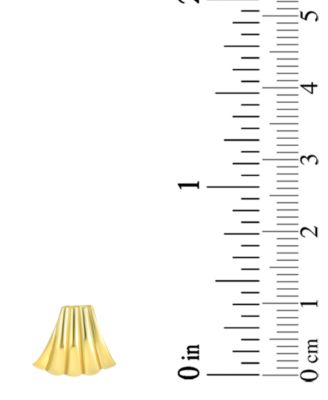 Bold Ribbed Stud Earrings in 10k Yellow Gold