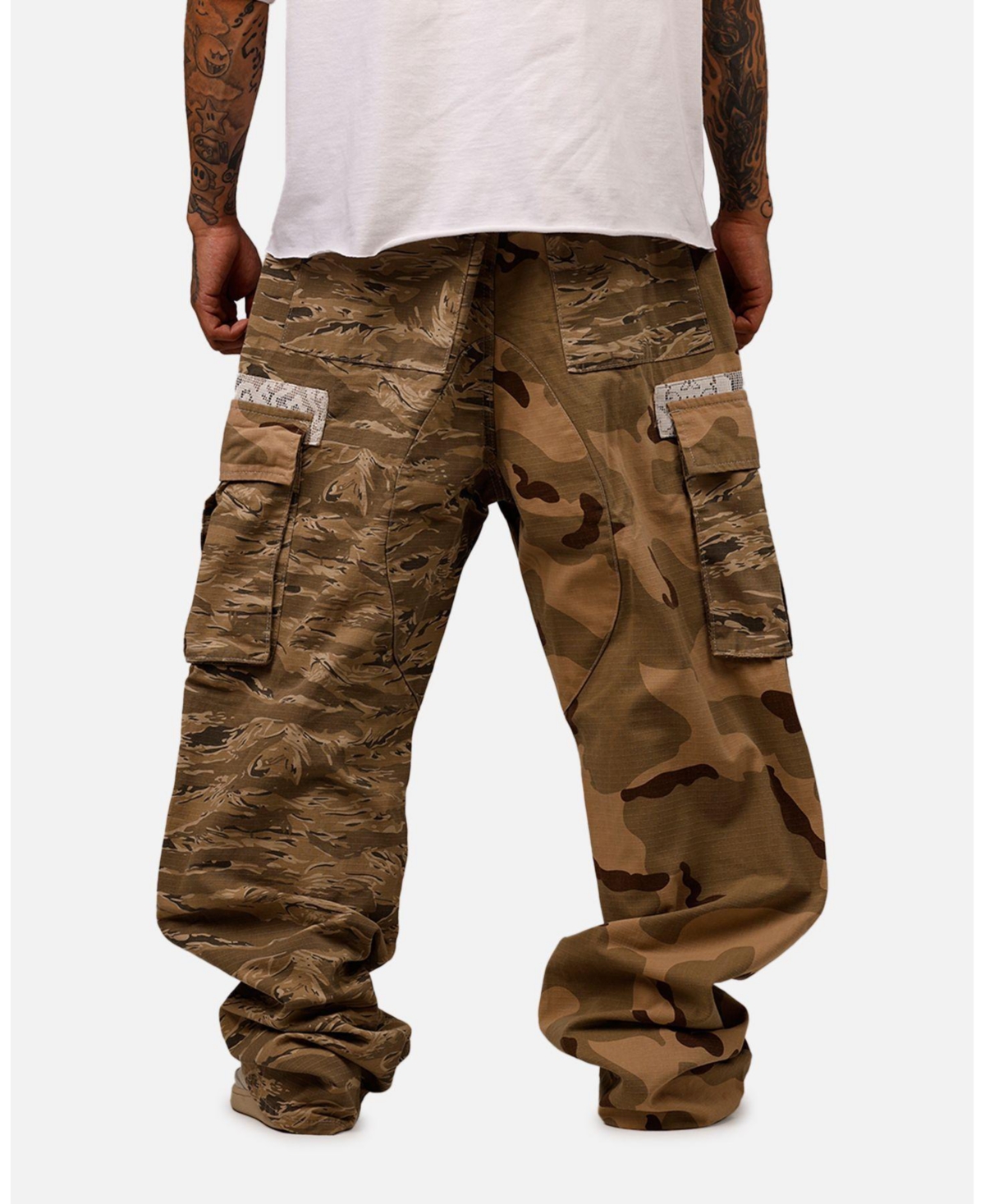 mnml Men's Loiter Ultra Baggy Camo Ripstop Cargo Pants