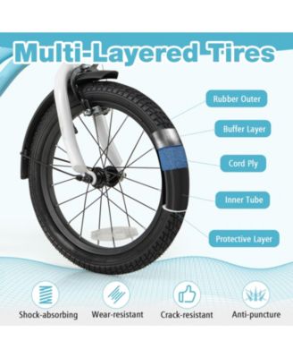 Kids Bike with Adjustable Handlebar, Seat & Training Wheels