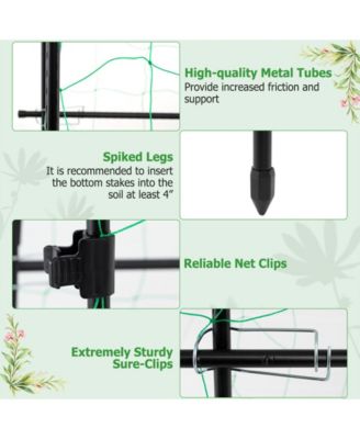 71 x 71 Inch U-Shaped Tall Garden Arched Trellis for Climbing Plants