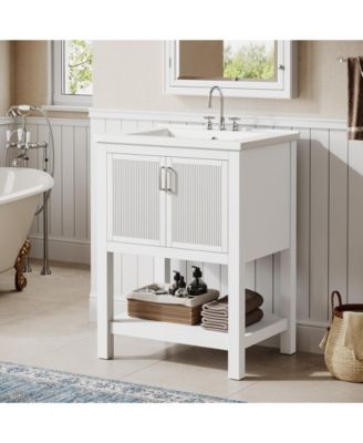 24" Modern Bathroom Vanity with Sink,2 Doors and 1 Drawer, Freestanding Bathroom Vanities Cabinet Combo
