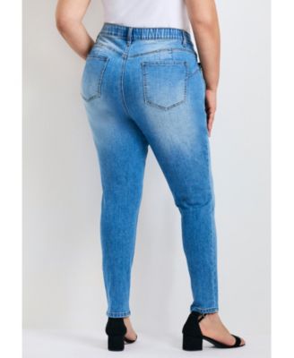 Women's Plus Size La Luna Zip Detail Skinny Jean
